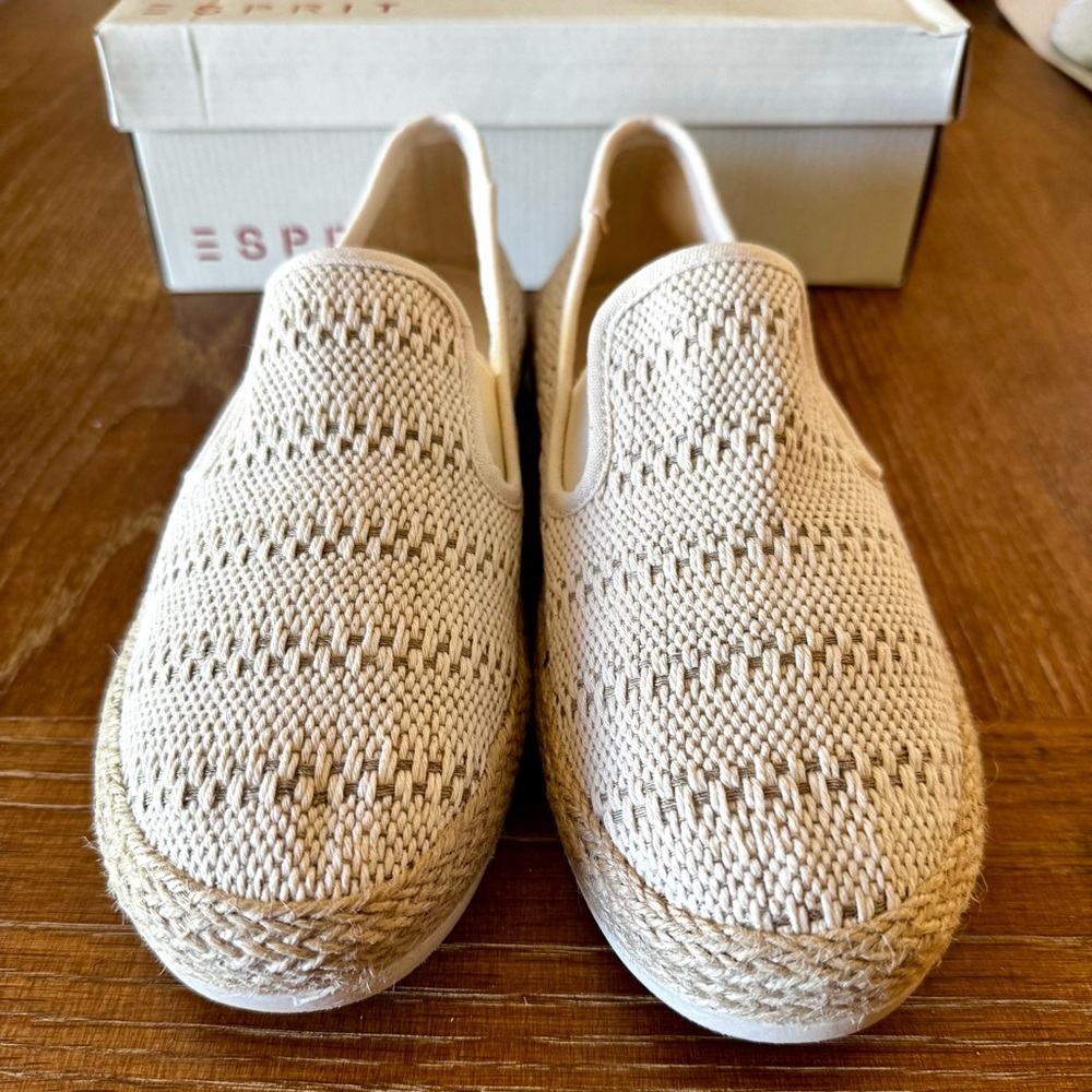 NIB cream Esprit Nadine slip on espadrille flats 9.5M - Picture 7 of 14